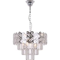 Kaja Toscana lámpara colgante 6x40 W plata-cristal K-8172