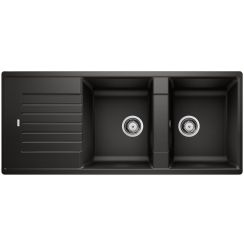 Blanco Zia 8 S fregadero de granito 116x50 cm negro 526027