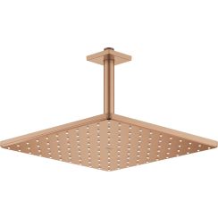 Grohe Rainshower brazo de ducha con efecto lluvia 31x31 cm cuadrada Brushed Warm Sunset 26566DL0