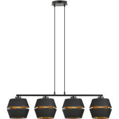 Emibig Piano lámpara colgante 4x15 W negro-oro 1183/4