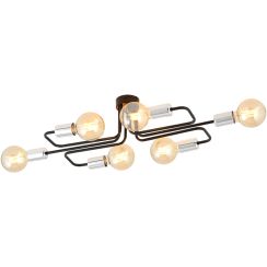 Emibig Veken 6A Silver lámpara de techo 6x15 W negro-plata 1174/6A