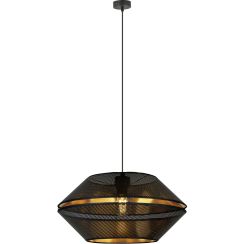 Emibig Malia lámpara colgante 1x15 W negro-oro 1185/1