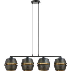 Emibig Malia lámpara colgante 4x15 W negro-oro 1185/4