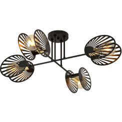 Emibig Talia lámpara de techo 4x15 W negro-oro 1181/4