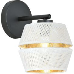 Emibig Malia K1 lámpara de pared 1x15 W blanco-negro-oro 1184/K1