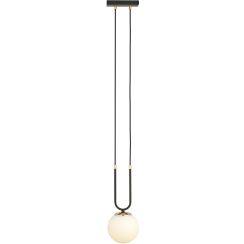 Emibig Glam lámpara colgante 1x10 W negro-ópalo 1112/1