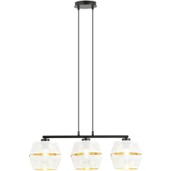 Emibig Piano lámpara colgante 3x15 W blanco-negro-oro 1182/3