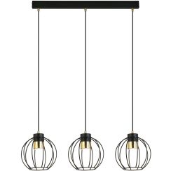 Emibig Ajax lámpara colgante 3x8 W negro-oro 1200/3