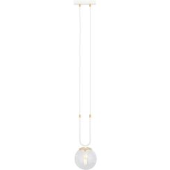 Emibig Glam lámpara colgante 1x10 W blanco-transparente 1116/1