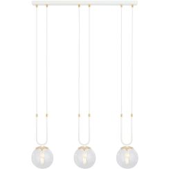 Emibig Glam lámpara colgante 3x10 W blanco-transparente 1116/3