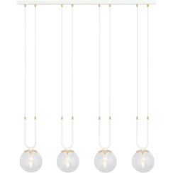 Emibig Glam lámpara colgante 4x10 W blanco-transparente 1116/4