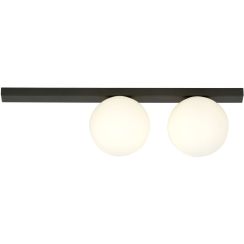 Emibig Fit lámpara de techo 2x10 W negro-ópalo 1124/2