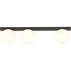 Emibig Fit lámpara de techo 3x10 W negro-ópalo 1124/3