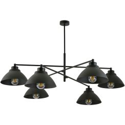 Emibig Maverick lámpara de techo 6x15 W negro 1211/6