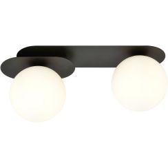 Emibig Plaza lámpara de techo 2x10 W negro-ópalo 1118/2