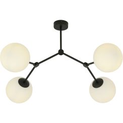 Emibig Space lámpara de techo 4x10 W negro-ópalo 1133/4