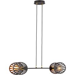 Emibig Playa lámpara colgante 2x15 W negro-oro 1146/2