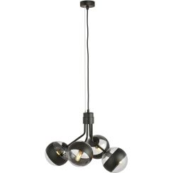Emibig Nova Stripe lámpara colgante 4x10 W negro-transparente 1139/4