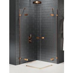 New Trendy Avexa Copper Brushed kabina prysznicowa 120x80 cm prostokątna miedź szczotkowana/szkło przezroczyste EXK-3685