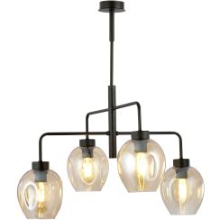 Emibig Lukka lámpara de techo 4x15 W negro-ámbar 1165/4
