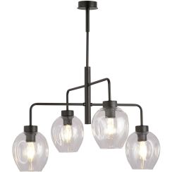 Emibig Lukka lámpara de techo 4x15 W negro-transparente 1164/4