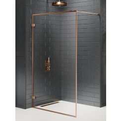 New Trendy Avexa Copper Brushed ścianka prysznicowa walk-in 140 cm miedź szczotkowana/szkło przezroczyste EXK-4324