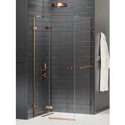 New Trendy Avexa Copper Brushed kabina prysznicowa 120x80 cm prostokątna lewa miedź szczotkowana/szkło przezroczyste EXK-3630