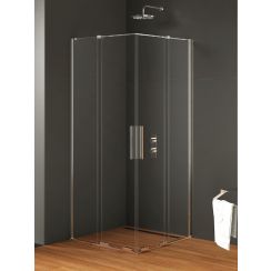 New Trendy Smart cabina de ducha 100x80 cm rectangular cromo brillo/vidrio transparente EXK-4057