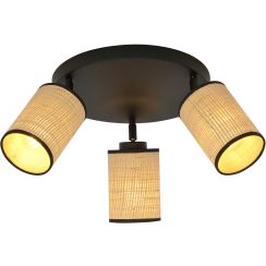 Emibig Yoga lámpara de techo 3x15 W negro-beige 1151/3PREM