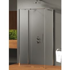 New Trendy Smart cabina de ducha 100x80 cm rectangular cromo brillo/vidrio transparente EXK-4070