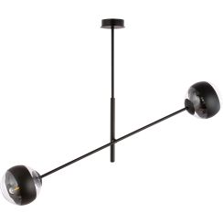 Emibig Linear lámpara de techo 2x10 W negro-transparente 1168/2