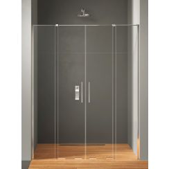 New Trendy Smart puerta de ducha 130 cm corredera cromo brillante/vidrio transparente EXK-4014
