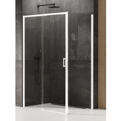 New Trendy Prime White kabina prysznicowa 130x80 cm lewa biały mat/szkło przezroczyste D-0406A/D-0219B