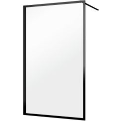 Sealskin Contour mampara de ducha walk-in 120 cm negro mate/vidrio transparente CDA31186195100