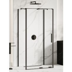 New Trendy Smart Black kabina prysznicowa 140x80 cm prostokątna przyścienna czarny mat/szkło przezroczyste EXK-4186