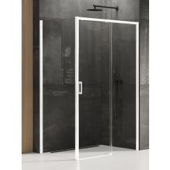New Trendy Prime White cabina de ducha 110x90 cm rectangular blanco mate/vidrio transparente D-0403A/D-0220B