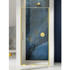 New Trendy Smart Light Gold puerta de ducha 100 cm corredera oro brillante/vidrio transparente EXK-4213