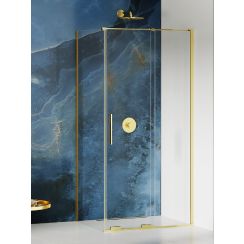 New Trendy Smart Light Gold kabina prysznicowa 120x90 cm prostokątna złoty połysk/szkło przezroczyste EXK-4239