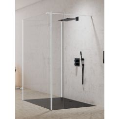 New Trendy New Modus White ścianka prysznicowa walk-in 130 cm biały mat/szkło przezroczyste EXK-2260