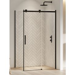 New Trendy Softi Black kabina prysznicowa 110x120 cm prostokątna czarny mat/szkło przezroczyste EXK-3974