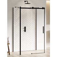 New Trendy Softi Black kabina prysznicowa 130x80 cm prostokątna czarny mat/szkło przezroczyste EXK-3999