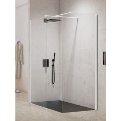 New Trendy New Modus White kabina prysznicowa walk-in 130x100 cm prostokątna biały mat/szkło przezroczyste EXK-2297