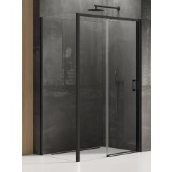 New Trendy Prime Black kabina prysznicowa 140x70 cm prostokątna lewa czarny mat/szkło przezroczyste K-1292