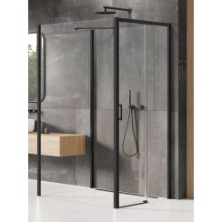 New Trendy Prime Black cabina de ducha 110x110 cm cuadrada negro mate/vidrio transparente K-1608