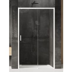 New Trendy Prime White puerta de ducha 120 cm corredera blanco mate/vidrio transparente D-0405A