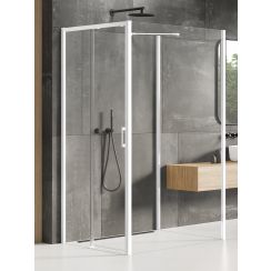 New Trendy Prime White cabina de ducha 100x90 cm rectangular blanco mate/vidrio transparente K-1062