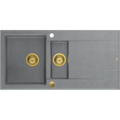 Quadron Evan fregadero graniteq 100x50 cm gris/grafito/ónix HQE5510050U5_PVDG1_P2O