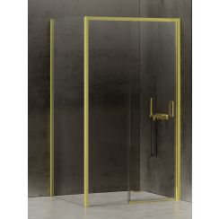 New Trendy Prime Light Gold kabina prysznicowa 120x80 cm prostokątna lewa złoty/szkło przezroczyste K-1445