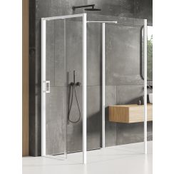 New Trendy Prime White kabina prysznicowa 120x100 cm prawa biały mat/szkło przezroczyste K-1435