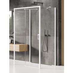 New Trendy Prime White kabina prysznicowa 150x100 cm prostokątna biały mat/ szkło przezroczyste K-1027